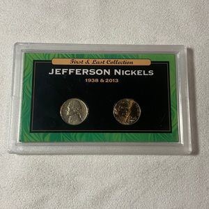 First & Last Collection Jefferson Nickels  1938 & 2013